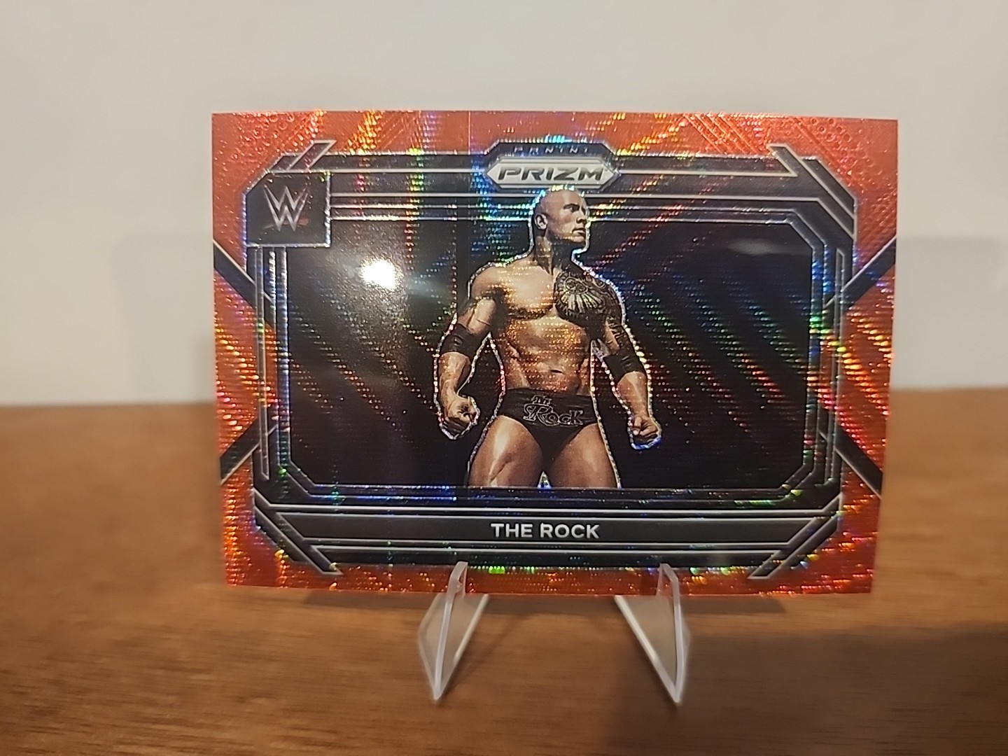 2023 Panini Prizm WWE the Rock #41 Red Wave Prizm