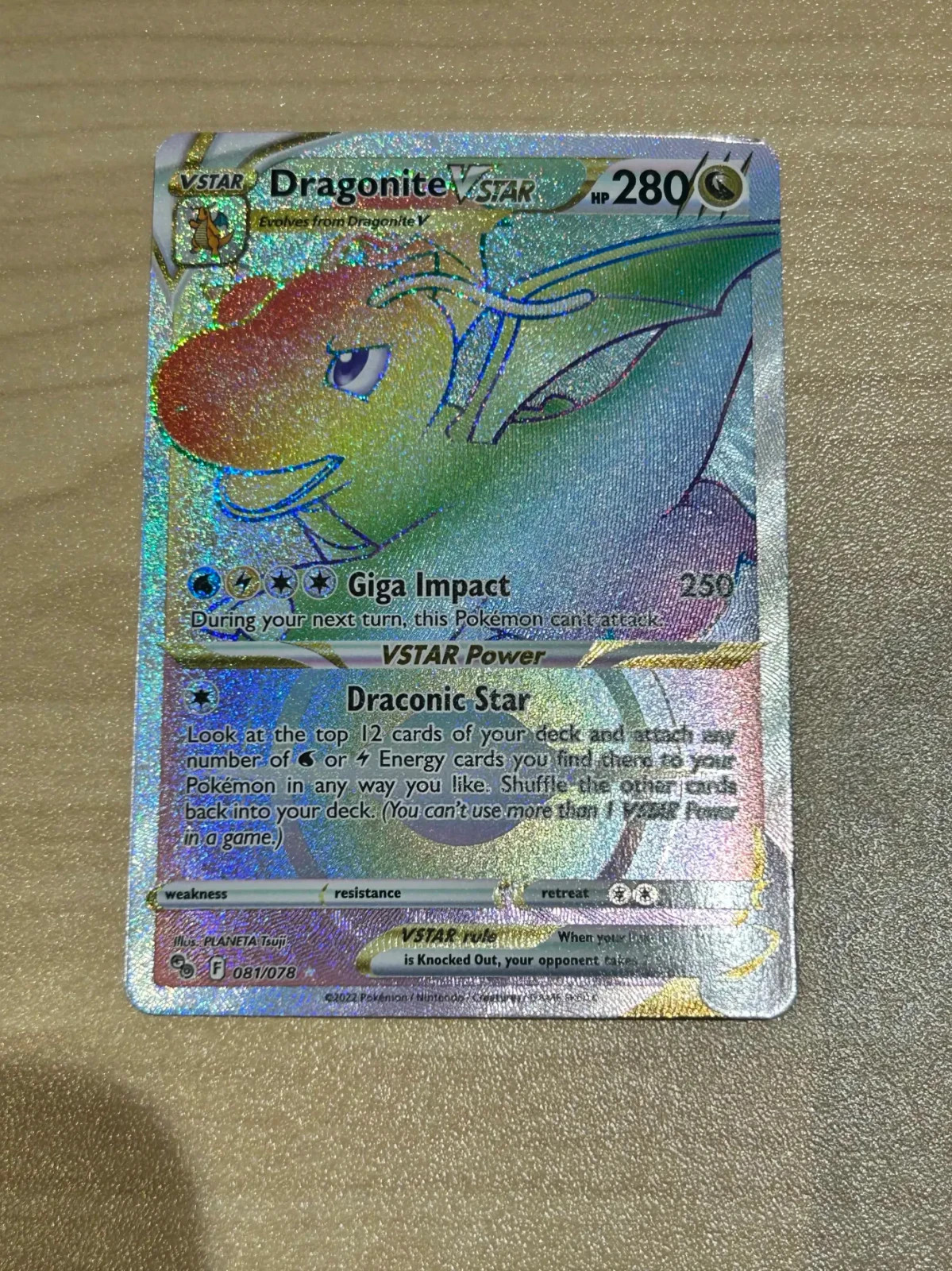 Pokemon - Dragonite VSTAR 81/78 - Pokmon GO Holofoil NM #1