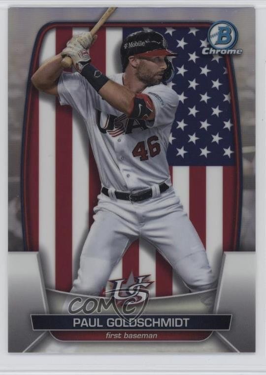 2023 Bowman Chrome WBC Flag Variations Refractor 281/499 Paul Goldschmidt d0b