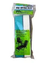 NEW-Arden Paradise Re-Web Kit Lawn Chair Webbing 30ft Turquoise White 3" Wide