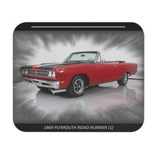 Iconic 1969 Plymouth Road Runner Convertible Mousepad Legendary Muscle Car
