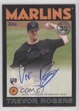 2021 Topps 1986 Baseball Series 2 Black 115/199 Trevor Rogers #86B-TR Auto 2x4