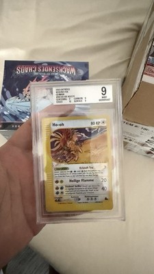 BGS 9 Pokémon Ho-oh 149/144 Skyridge Reverse Holo Deutsch 2003 Beckett