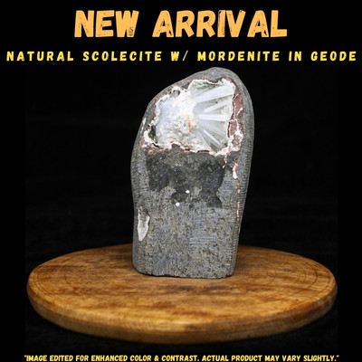 260 g natürliches Scolecit Spray auf Mordenit Cluster Matrix Mineral Probe