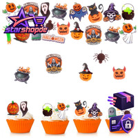 Tortendeko Halloween 60 StüCk Essbar KüRbis Muffin Cupcake Geist RIP Deko