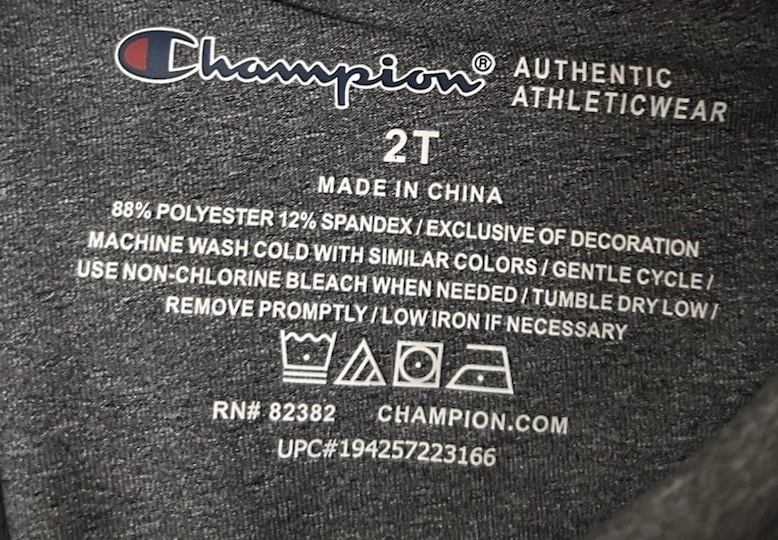 Pantalón corto deportivo Champion 2T gris carbón brezo para niñas pequeñas Foto 2 de 4