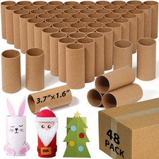48 Pack Toilet Paper Tubes Empty Toilet Paper Rolls for DIY Crafts Projects