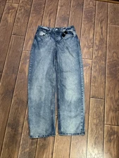 Boohoo Man Baggy Rigid Blue Jean 34 NWT 30/32 Actual