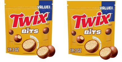 Twix Bits Crunchy Cookie Chocolate Candy, Value Size, 2 Pack