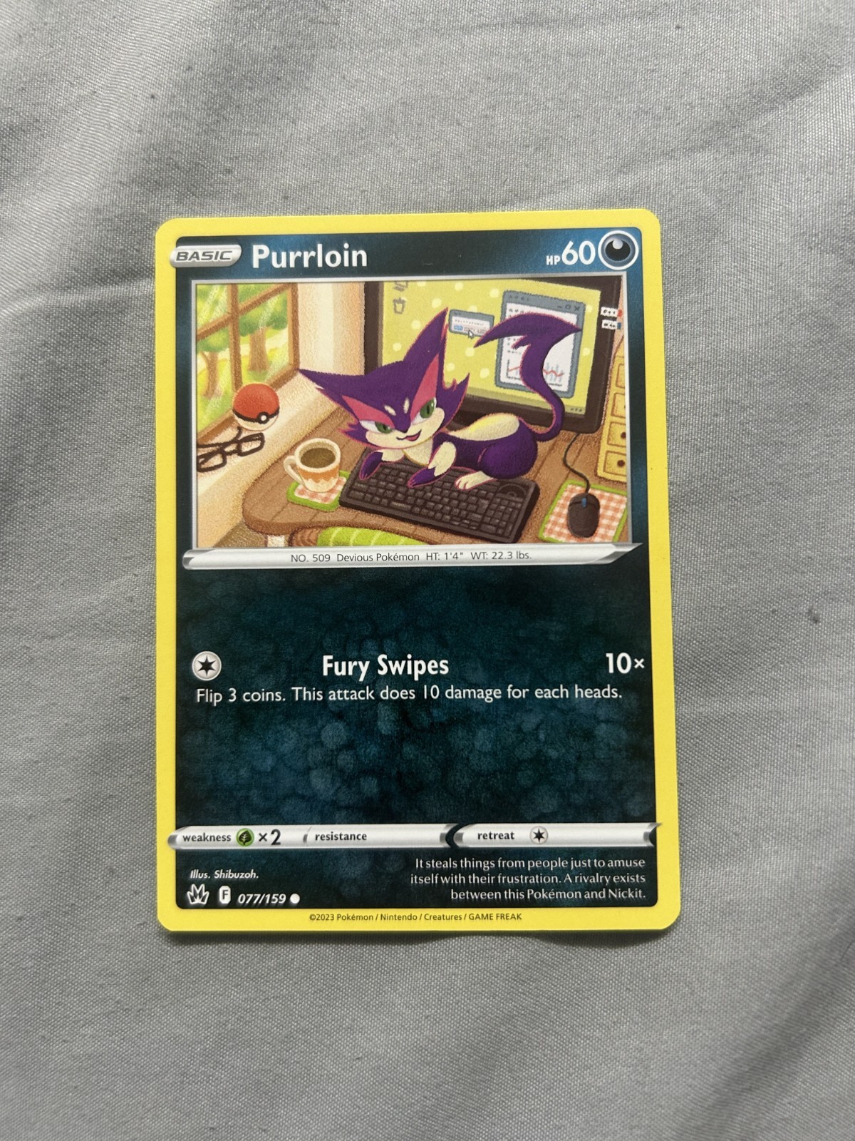 Purrloin Pokémon Card 