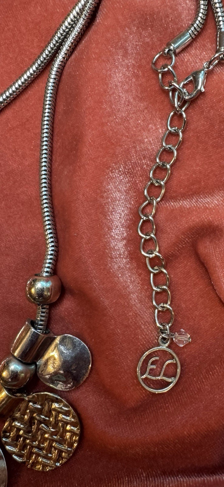 Erica Lyons Silver Gold Statement Reversible Disc… - image 4