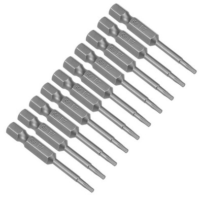 10 Stück 50mm Heck Sechskant 1/4 T7 Torx Schraubendreher Schraubendreher Kopf S2 Hochstahl