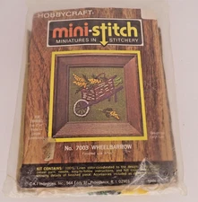 Hobbycraft Mini-Stitch No. 7003 Wheelbarrow 4x4 New Factory Sealed VGT