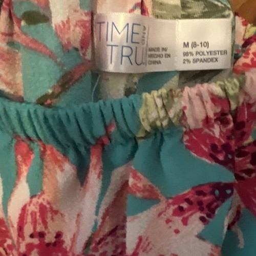 Mono tropical floral turquesa Time & Tru para mujer talla 8/10 - Imagen 3 de 3