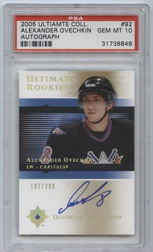 Alexander Ovechkin [Autograph] #92 2005 Ultimate Collection card