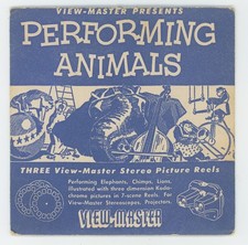 Performing Animals 1950 Early View-Master Packet with Reels 925 926 927