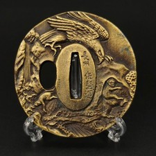 Japanese Tsuba Sword Guard Katana ornaments Antique Alloy Modern Article #726