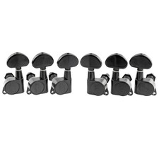 Wilkinson Black 3L3R E-Z-LOK Guitar Sealed Machine Heads Tuning Pegs Keys Set