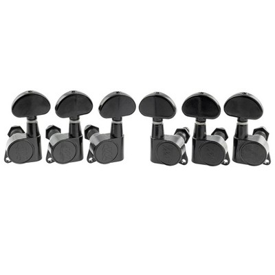 Wilkinson Black 3L3R E-Z-LOK Guitar Sealed Machine Heads Tuning Pegs Keys Set