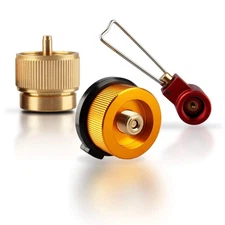 Camping Stove Burners Gas Refill Adapters EN417 Lindal Valve Canister Shifter...