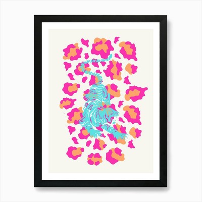 Tiger 8 Kunstdruck gerahmt Wandbild Poster Leinwanddruck Bild
