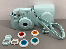 Fujifilm Instax Mini 9 Instant Film Camera Ice Blue Includes Case and Filters