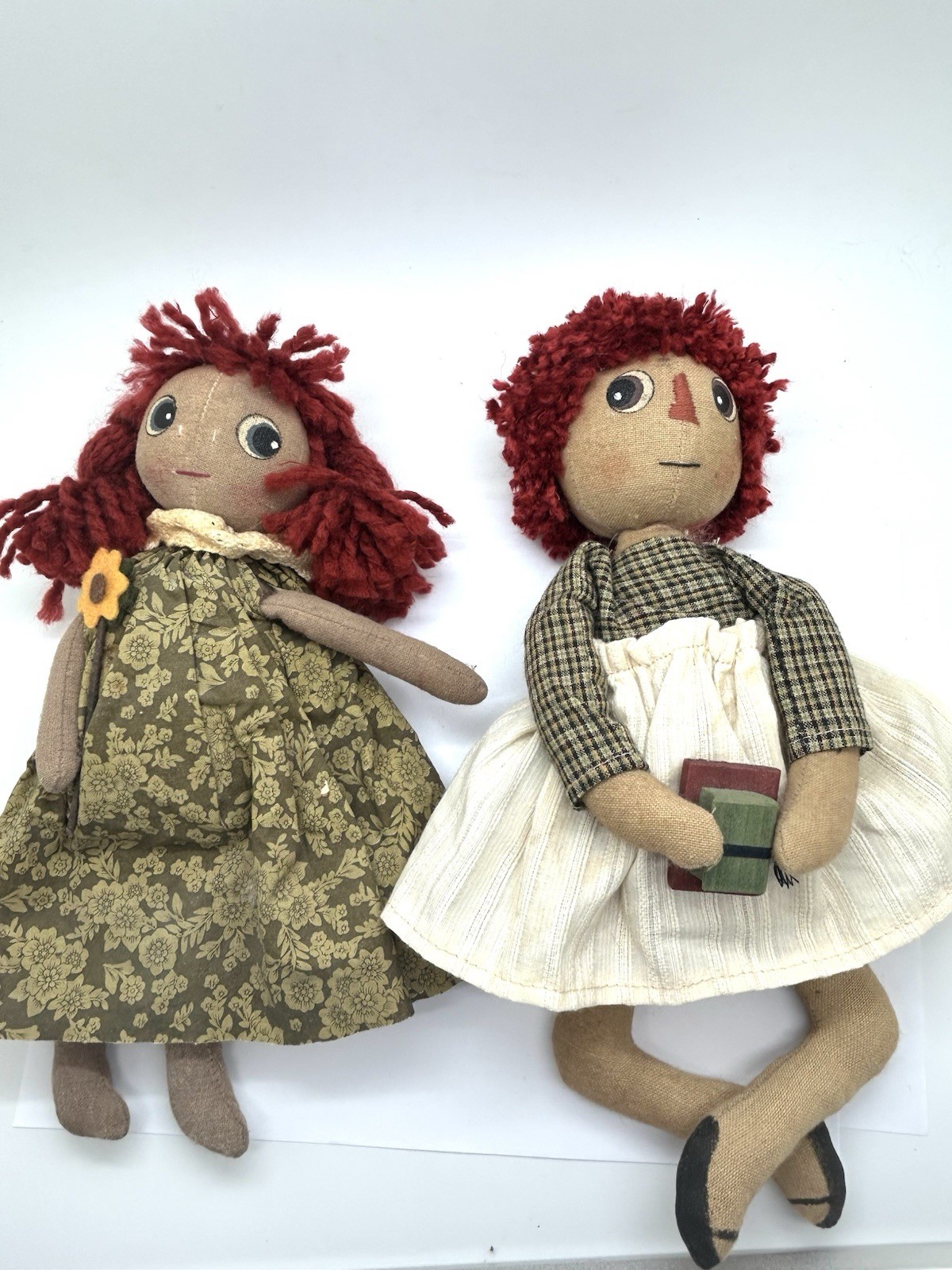 Set 2 Red Hair Pearson’s Primitive Dolls