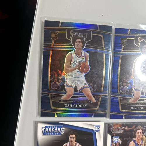 (6) All RC π₯ Josh Giddey 2021-22 Select Blue Shimmer Rookie #58 Silver Prizm - Picture 6 of 6