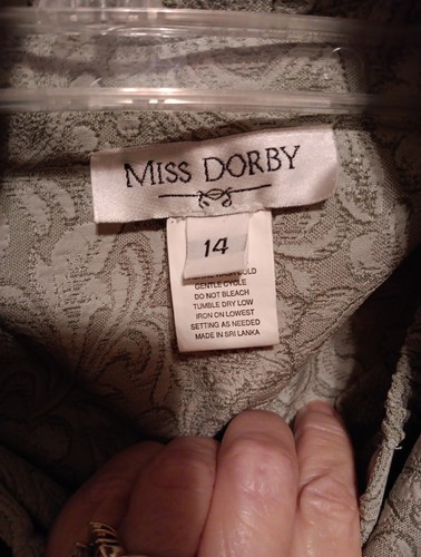 Miss Dorby 2 Piece Skirt Jacket Floral Light Green Zip 26" Long Skirt Size 14 - Picture 2 of 6