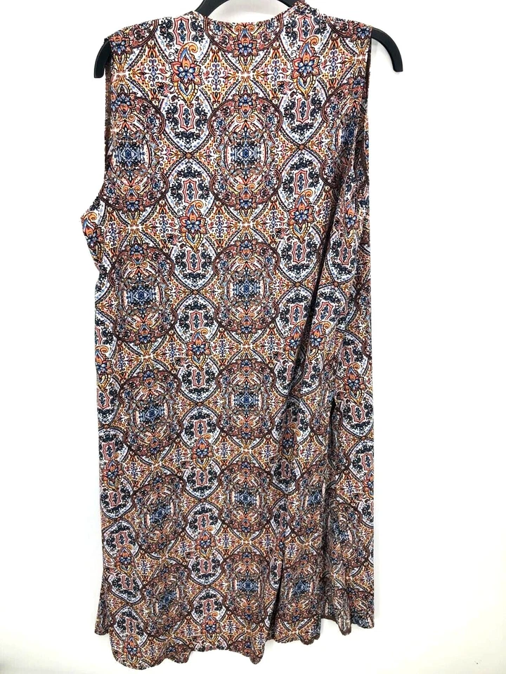 LulaRoe Cardigan Womens Medium Paisley Sleeveless Open Long Boho Festival Hippie - Image 2 of 4