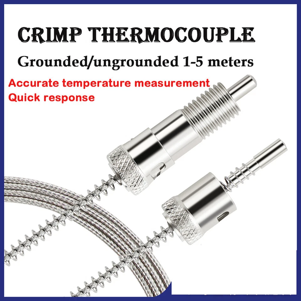 K Type Thermocouple Temperature Sensor Bayonet Compression Spring with Cable - Image 4 of 4