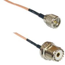 RG316 MINI UHF MALE to UHF Female BULKHEAD RF Cable Rapid-SHIP LOT