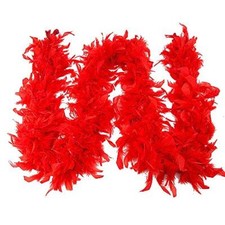 Feather Boa - Lightweight - 80's - 20's - Costume Accessory - Red or White