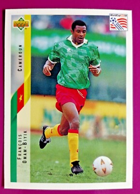 BIYIK,CAMEROON-N.188-WORLD CUP USA 94 COLLECTIBLE CARD BY UPPER D.E.C.K.