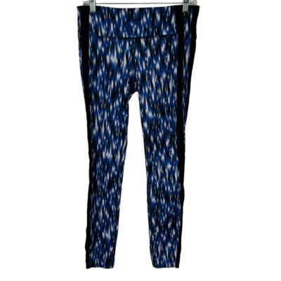 Gap Fit Womens Blue White pattern Leggings Yoga Stretch Pants size medium