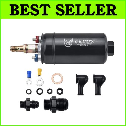 Electric Inline Fuel Pump Compatible with Gas and Diesel - 300LPH Efficiency
