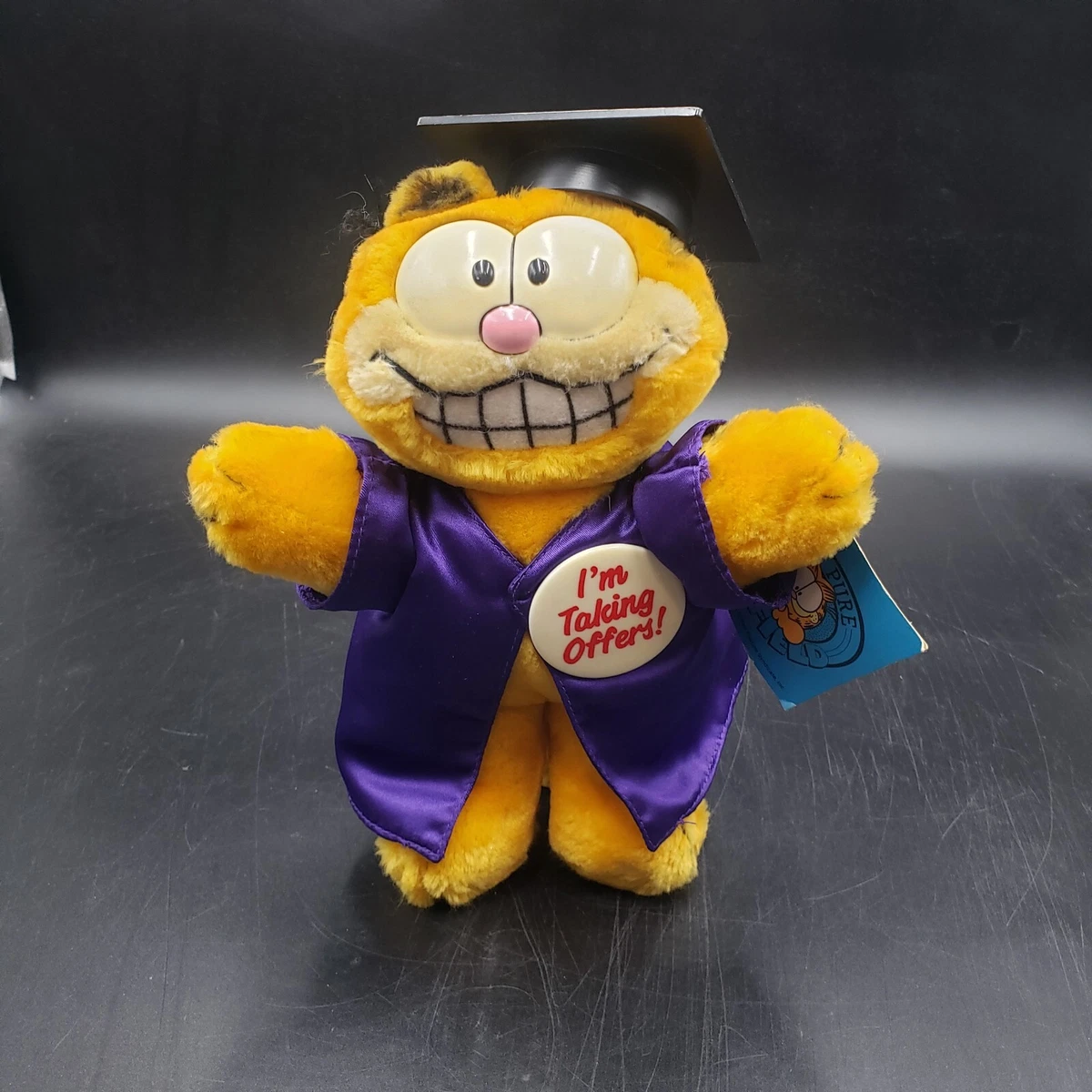 Vintage Garfield Plush Stuffed Animal Toy. Graduate I am Taking