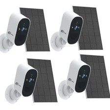 4PK Wireless Security Camera 1080P WiFi Solar Battery Camera Audio Security CCTV