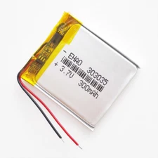 3.7V 300mAh 303035 LiPo Li Polymer Rechargeable Battery For MP3 GPS Camera PSP