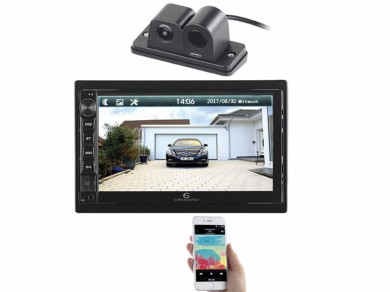 Autoradio 2 DIN CreaSono CAS-4445.bt écran tactile et caméra de recul