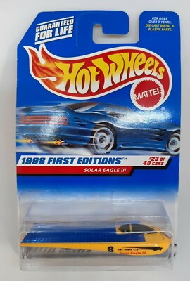 1997/98 Hot Wheels Mattel Wheels 1st Ed 23/40 #650 Diecast 1:64 Solar Eagle III