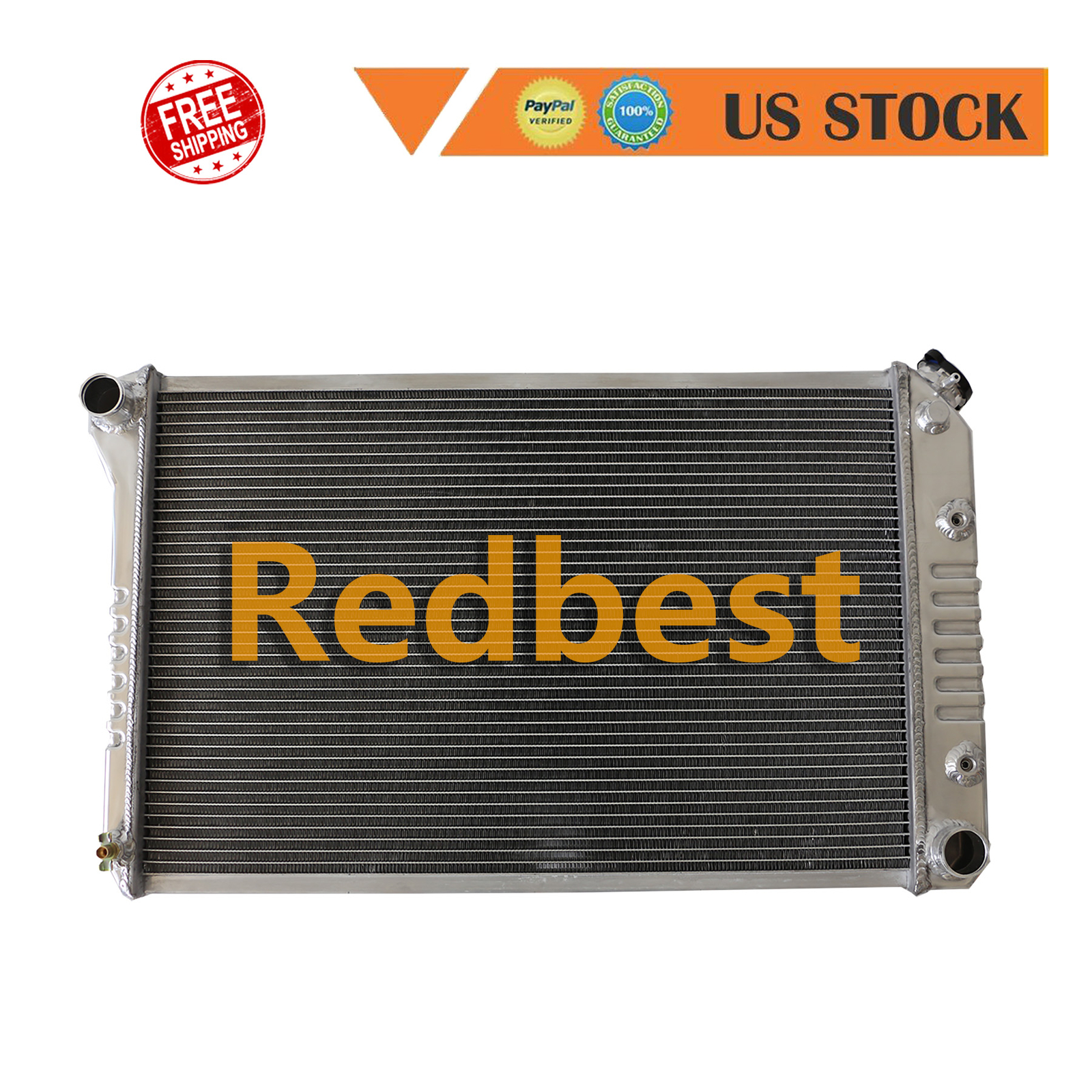 3 Row Aluminum Radiator For 1973-1986 Chevy/GMC C/K Series Trucks - 28" Wide Core, Direct Fit Replacement CC161