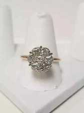 Vintage Art Deco Style 3.25Ct Round Lab Created Diamond 14K Yellow Gold FN Ring