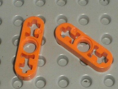 2 x Lego Technic orange Balken 3 x 0,5 Liftarm Ref 6632 /Set 42093 9390 8305 42114