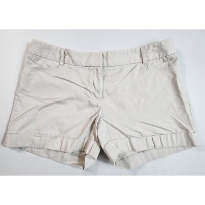 Express Editor Chino Shorts Cuffed Hem Womens Size 12 Beige