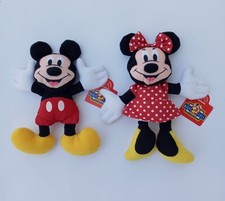 Vintage Disney Mickey and Minnie 7" Beanbag Toys with Applause Tag