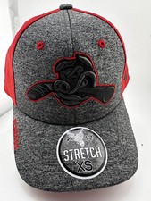 Zephyr Ice Hogs Red And Gray Baseball Cap Stretch Fitted XS