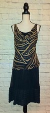 Valentino Black Mesh Bow Knee Length Silk Blend Skirt Size M Made in Italy