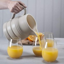 Churn Jug Stone Porcelain Milk, Gravy, Cream, Custard Jug, Small to Large