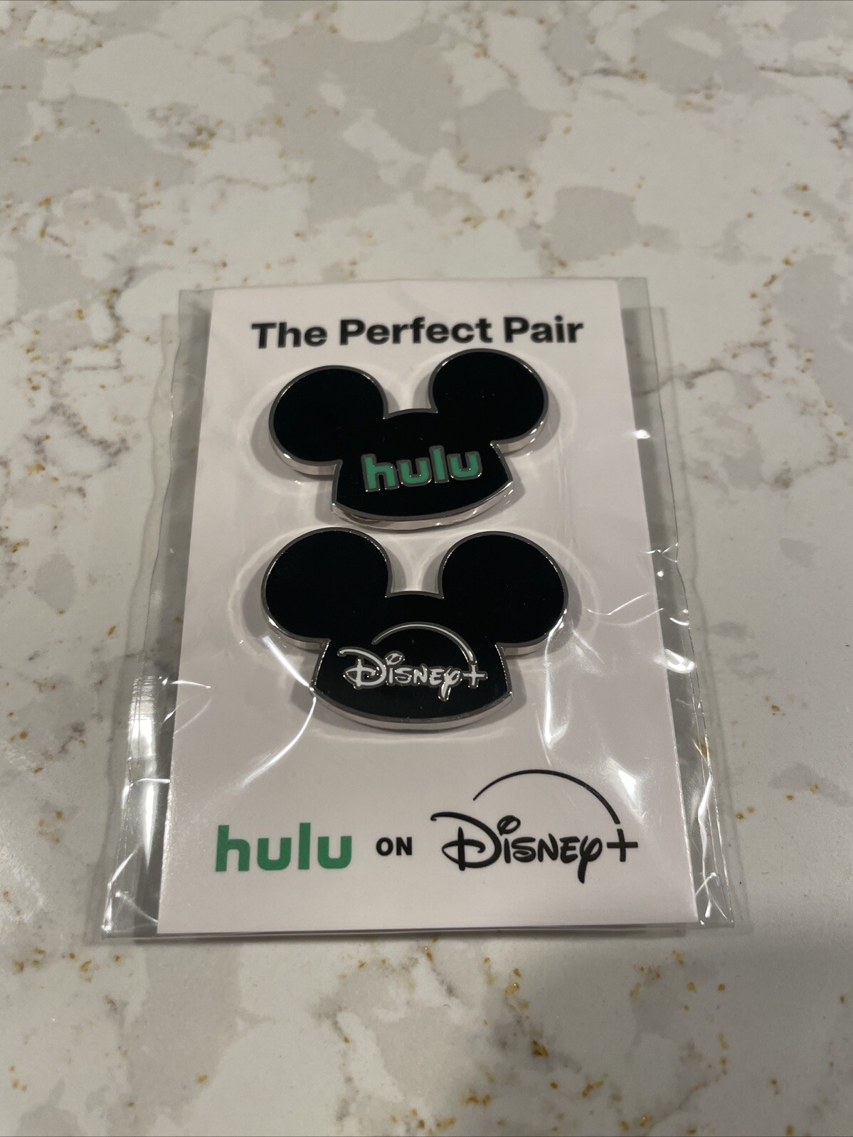 Disney Ear  pin set Disney+ Plus and Hulu. Disney Springs Giveaway 2024 Rare
